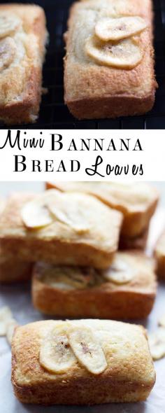 Mini Banana Bread Loaves - Erren's Kitchen But do different flavor for party