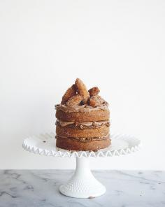 
                    
                        Churro Layer Cake — cinnamon brown butter cake layers + Mexican chocolate frosting + churro snaps + churros, via Claire Thomas
                    
                