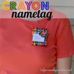 crayon nametag.