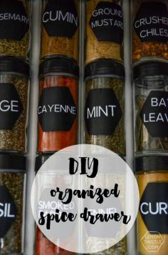 
                    
                        DIY Spice Drawer Organizing Ideas | See more creative ideas on TodaysCreativeLif...
                    
                
