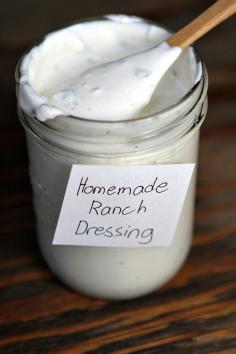 How to make Homemade Ranch Dressing- and easy recipe - tastes just like the Ranch dressing you're used to buying at the store, but so much better!  from RecipeBoy.com