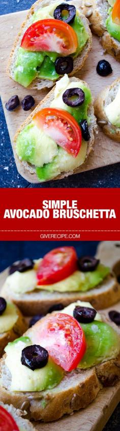 Simple Avocado Bruschetta is one of the easiest and healthiest snacks. These tasty snacks are ready just in 5 minutes.| giverecipe.com | #avocado