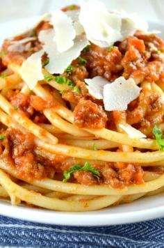 Authentic Ragu Bolognese #recipe [ JerseyPorkRoll.com ]