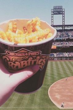 
                    
                        Crab fries at the Phillies game.
                    
                