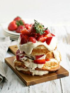 
                    
                        Sponge Cake with Creamy Strawberry Cheesecake Frosting
                    
                