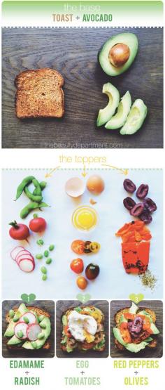 BEAUTY BITES: 3 healthy toast toppers! We're piling on the beauty benefits!! Click the photo to see all 3 recipes.