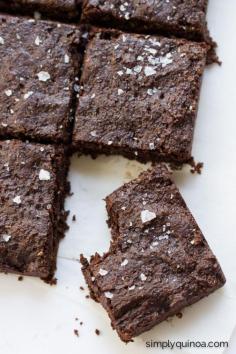 My absolute favorite brownie recipe EVER! These healthy quinoa brownies are fudgy, rich and delicious! {they're vegan too!}