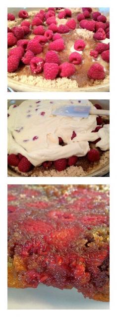 Raspberry Butter Cake at ReluctantEntertainer.com #FourthofJuly