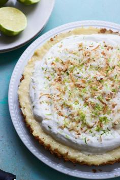 
                    
                        Coconut Key Lime Tart With a Biscoff Cookie Crust
                    
                