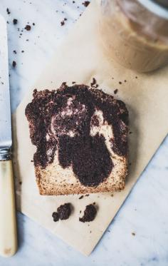 Triple #Chocolate Vanilla #Swirl Crumb Cake (topped with cinnamon)