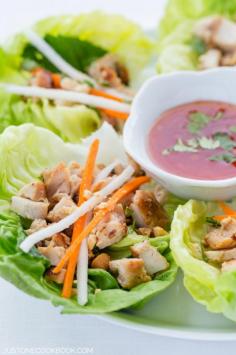Thai Lettuce Chicken wraps