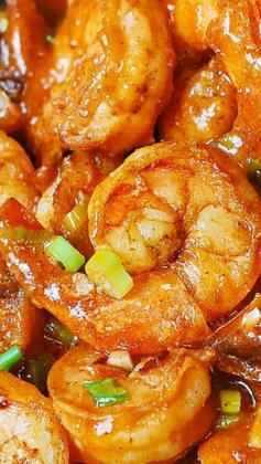 
                    
                        Easy Spicy Cajun Shrimp (with sauce) ~ Delicious Southern appetizer... Made with garlic, ketchup, chicken broth, hot sauce, Cajun spice, and green onions.  Super easy to make – 30 minutes from start to finish!
                    
                
