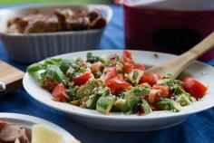 
                    
                        The Bacon, Blue Cheese, Basil, Avocado, Tomato Summer Salad
                    
                