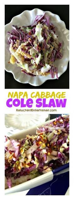 
                    
                        Napa Cabbage Cole Slaw | ReluctantEntertai...
                    
                