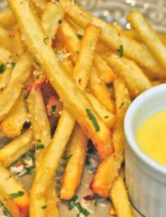 Red Pepper Parmesan Fries with a Spicy Garlic Aioli recipe