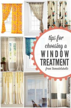 Tips for Choosing a Window Treatment @Remodelaholic #spon #windows #curtains