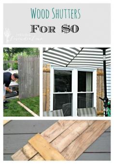 DIY Wood Shutters for $0