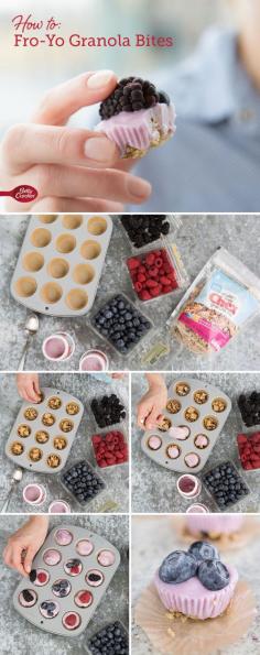 Frozen Yogurt Breakfast Cups - make with Siggi's and a low sugar granola or cereal