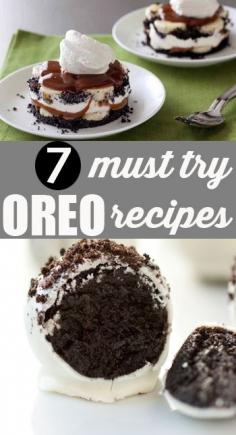 7 Uses for Oreos.  Everyone will love these yummy treats.  Use mini cupcake liners for the truffles