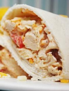 Southwest Chicken Wraps - this crunchy southwest - style chicken salad is such a yummy and fun weeknight meal! Southwest chicken wrap recipe