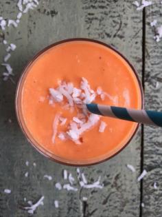 
                    
                        Coconut Carrot Smoothie is a sweet and nutrition packed smoothie with beta carotene, potassium and calcium.  // A Cedar Spoon
                    
                