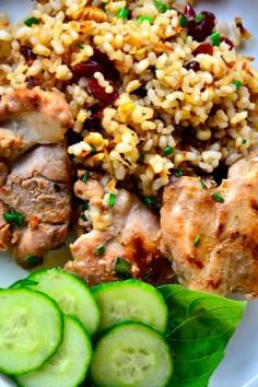 Switch out soy for coconut aminos. Coconut Milk Chicken Thighs | ReluctantEntertainer.com