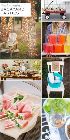 Tips for Fabulous Backyard Parties! Pin to remember! 5th Aniversary party!
