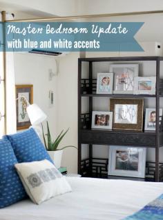 Master Bedroom Update in Blue and White - Up to Date Interiors