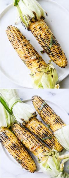 
                    
                        The Best Grilled Corn with Sweet and Spicy Compound Butters I howsweeteats.com
                    
                