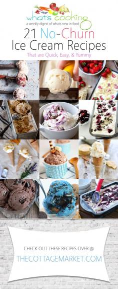 
                    
                        21 No-Churn Ice Cream Recipes that are Quick Easy & Yummy - The Cottage Market
                    
                