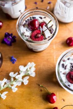 Cherry and Goat’s Milk Coconut Mousse | halfbakedharvest.com @hbharvest