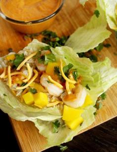 Prawn Lettuce Wraps: The only way for kids to eat these Prawn Lettuce Wraps is with their hands!