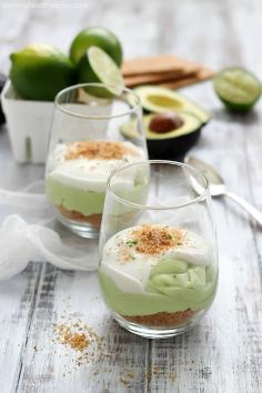 
                    
                        When life gives you avocados, make a parfait! Creamy, delicious No-Bake Avocado Lime Parfaits. With a layer of cinnamon graham crumbles, a rich layer of avocado and lime and a creamy yogurt topping plus some lime zest thrown on top - heaven!
                    
                