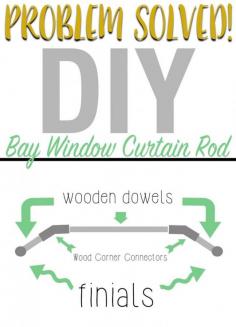 DIY Bay Window Curtain Rod
