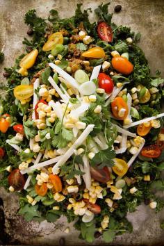 Kale Taco Salad #recipe #corn