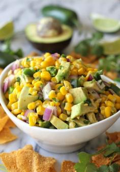 Avocado Corn Salsa- What would you bring to a picnic?   #food #yummy #salad #corn #delicious #art #healthy #health