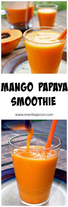 Deliciously refreshing and healthy tropical smoothie - Mango Papaya Smoothie!