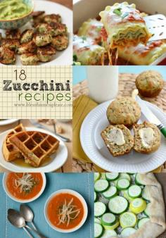 Zucchini galore! 18 recipes made with zucchini.