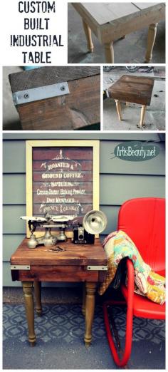 
                    
                        ART IS BEAUTY: Custom Built DIY Industrial Table Using Rescued Materials
                    
                