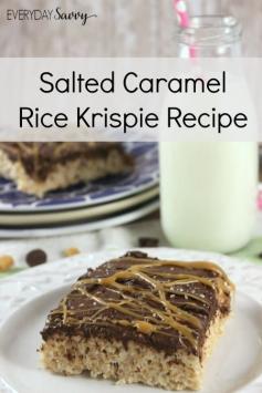 Salted Caramel Rice Krispies Recipe (maybe leave out the chocolate)