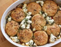 
                    
                        Cherry Tomato and Goat Cheese Cobbler
                    
                