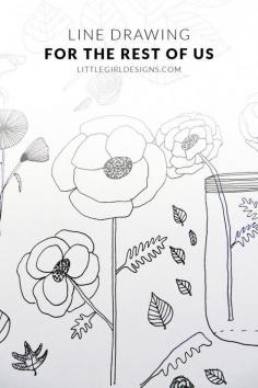 Learn to draw whimsical artwork - Line Drawing for the Rest of Us - Have you ever wanted to learn how to make whimsical illustrations? This course will teach you how @littlegirldesigns.com