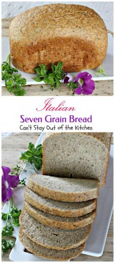 
                    
                        Italian Seven Grain Bread | Can't Stay Out of the Kitchen | this quick and easy homemade #bread makes a 2-lb. loaf in the #breadmaker.
                    
                