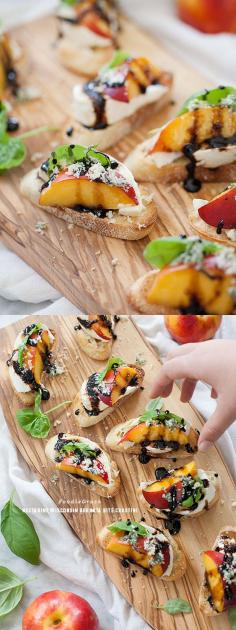 
                    
                        An infused basil and lemon sugar is sprinkled on creamy burrata topped with nectarines and balsamic glaze for a perfectly balanced bite | foodiecrush.com
                    
                