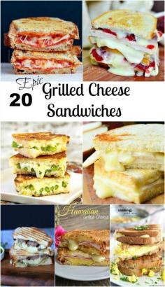 20 Epic Grilled Cheese Sandwiches! #recipe #dinner #sandwich #chicken