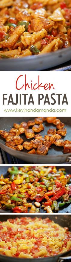 Chicken Fajita Pasta | #chickenfajita #chickenpasta  #KevinAndAmanda