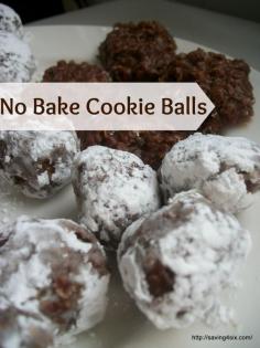 No Bake Cookie Balls - a great fix for your no-bake cookie failures or an alternative to the regular cookie http://saving4six.com/2014/06/no-bake-cookie-balls.html