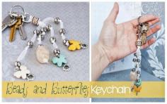 DIY Beads and Butterflies Keychain | The Crafting Nook by Titicrafty