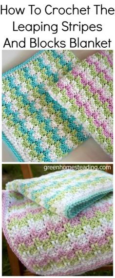 How to Crochet The Leaping Stripes And Blocks Blanket