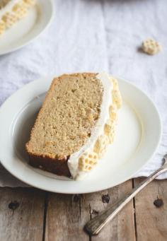 
                    
                        HONEYCOMB CEREAL POUND CAKE WITH SALTED HONEY BUTTERCREAM
                    
                